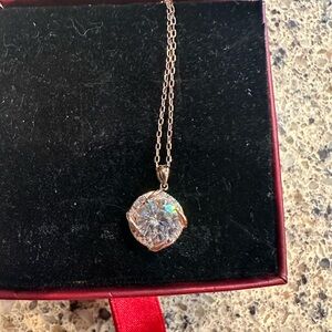 14k 2 carat Moissanite Rose Gold Windmill Pendant